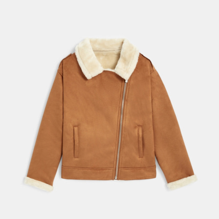Avis Blouson en fausse peau retournée marron fille OKAIDI 2
