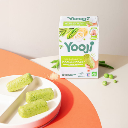 Avis Bâtonnet manger main : Petit pois, semoule de blé Yooji 1