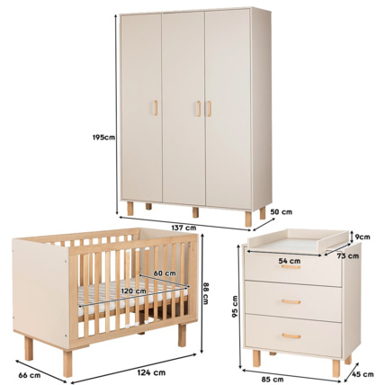 Avis Chambre bébé armoire commode et lit évolutif Laura Mon Mobilier Design 4