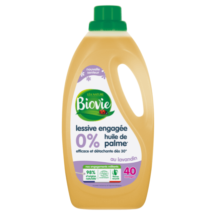Avis Lessive engagée 0% huile de palme  Biovie 1