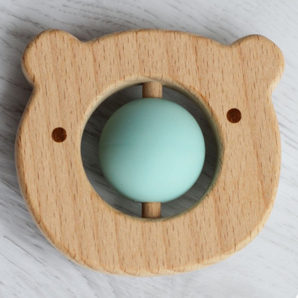 Avis Jouet de dentition en bois et silicone Sevira Kids 5