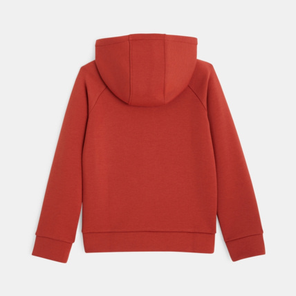 Avis Sweat zippé à capuche "Open your mind" rouge garçon OKAIDI 3