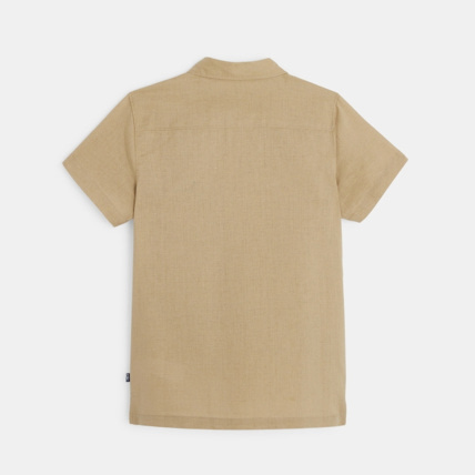 Avis Chemise manches courtes unie beige garçon OKAIDI 2