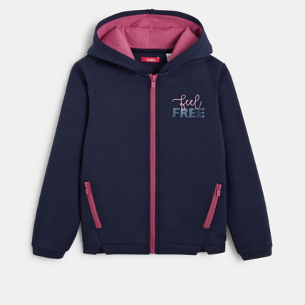 Avis Sweat-shirt à capuche "Feel Free" bleu fille OKAIDI 1