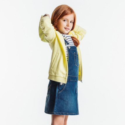 Avis Sweat zippé à capuche jaune fille OKAIDI 1