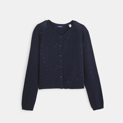 Avis Gilet à sequins bleu fille OKAIDI 1
