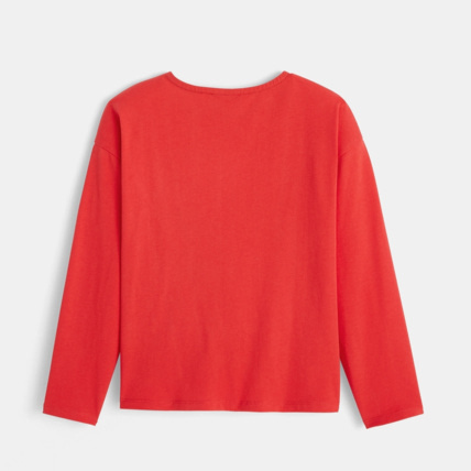 Avis T-shirt motif et message coeur rouge fille OKAIDI 3