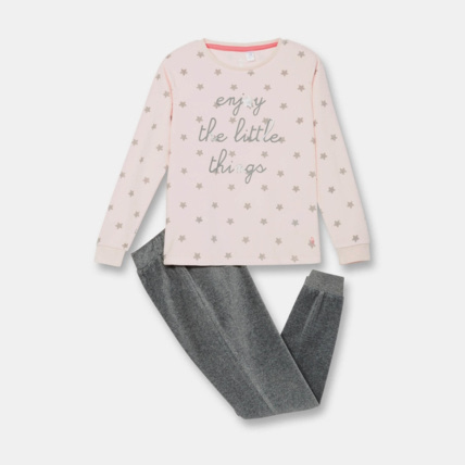 Avis Pyjama 2 pièces en velours rose fille OKAIDI 1
