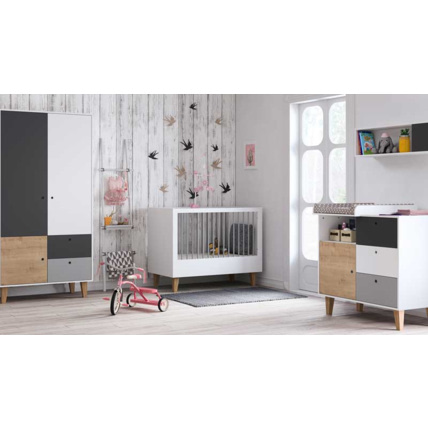 Avis Chambre Trio Concept Lit bébé évolutif + Commode + Armoire VOX 2