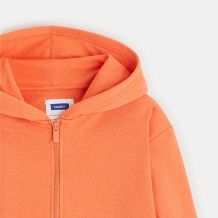 Avis Sweat zippé à capuche orange garçon OKAIDI 2