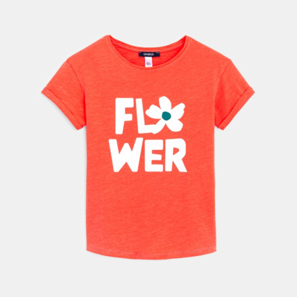 Avis T-shirt flower orange fille OKAIDI 1