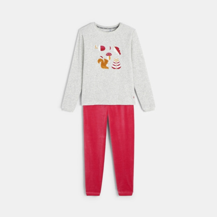 Avis Pyjama en velours éponge gris fille OKAIDI 1