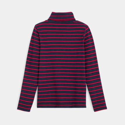 Avis T-shirt col roulé rayé rouge garçon OKAIDI 3