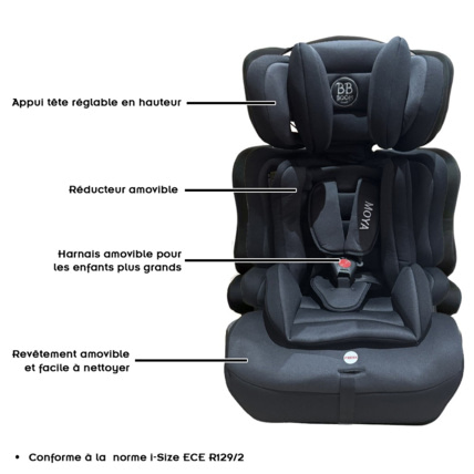 Avis Siège-auto ceinturé évolutif R129 I-Size Moya BB-BOOM 7