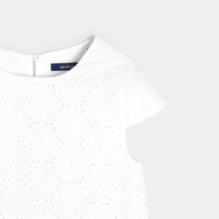 Avis Robe en broderie anglaise blanche fille OKAIDI 2
