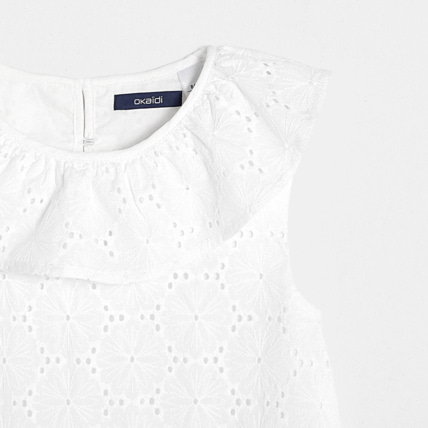 Avis Top en broderie anglaise blanc fille OKAIDI 3