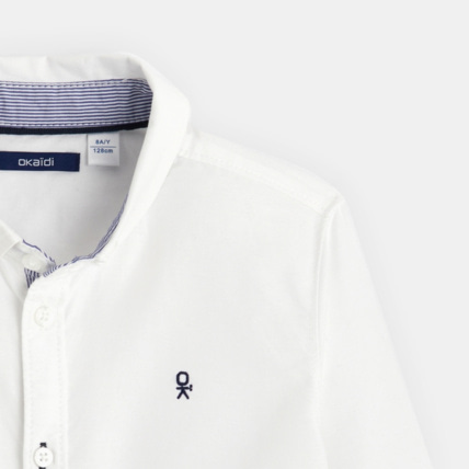 Avis Chemise Oxford à col américain blanche garçon OKAIDI 3