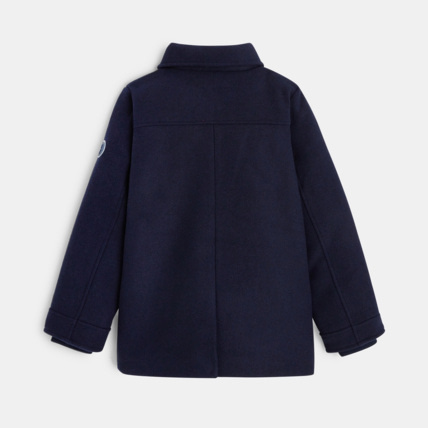 Avis Caban en drap de laine mélangée bleu garçon OKAIDI 5