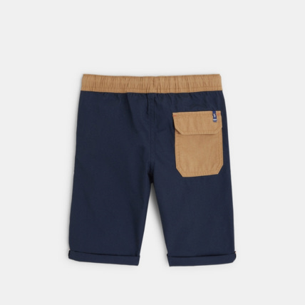 Avis Bermuda slim bicolore bleu garçon OKAIDI 3