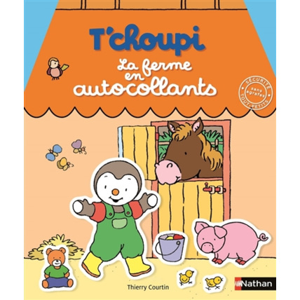 Avis Livre T'choupi la ferme en autocollants NATHAN 1