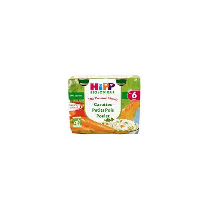 Avis Carottes Petits pois Poulet - 2 pots x 190g - 6 mois HIPP 1