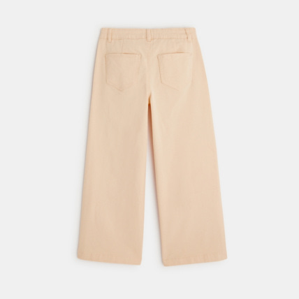 Avis Pantalon large toile stretch orange fille OKAIDI 4