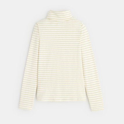 Avis T-shirt col roulé avec broderie cœur blanc fille OKAIDI 4