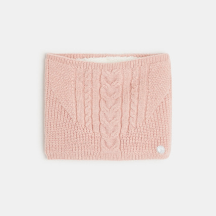 Avis Snood torsadé doublé fausse fourrure rose fille OKAIDI 1