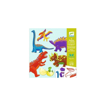 Avis 6 pantins à colorier Dinosaures DJECO 1