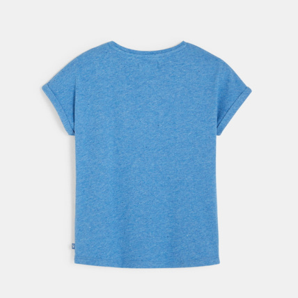 Avis T-shirt à message bleu fille OKAIDI 3