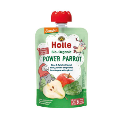 Avis Power Parrot - Gourde poire, pomme et épinards Holle 1
