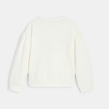 Avis Sweat-shirt à message "today is my day" blanc fille OKAIDI 4