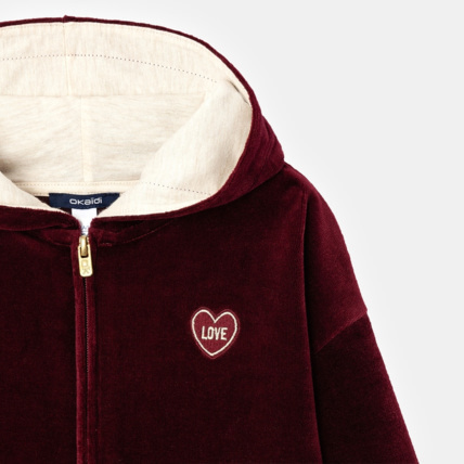 Avis Sweat-shirt en velours éponge violet fille OKAIDI 3