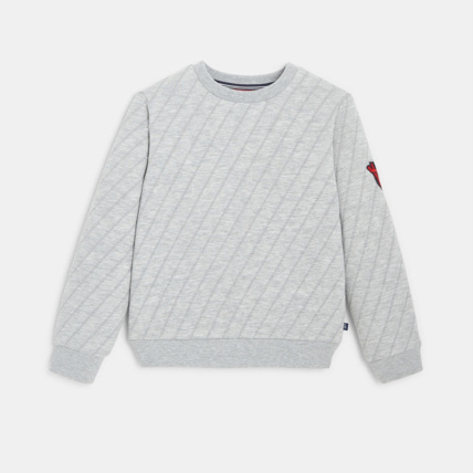 Avis Sweat-shirt col rond à effet rayé gris garçon OKAIDI 2