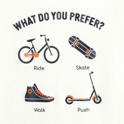 Avis T-shirt sport à message "What do you prefer" blanc garçon OKAIDI 3