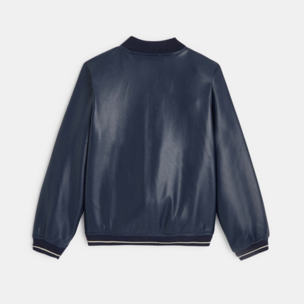 Avis Blouson en faux cuir bleu fille OKAIDI 3