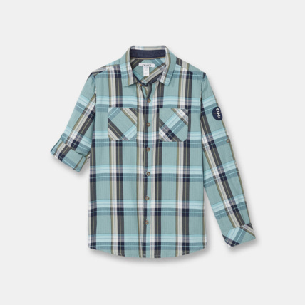 Avis Chemise à carreaux bleue garçon OKAIDI 1