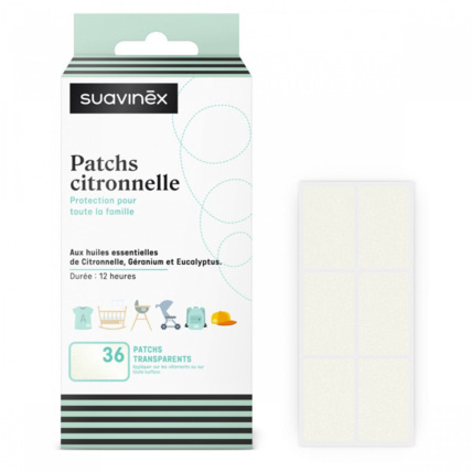 Avis Lot de 36 patchs anti-moustique à la citronnelle Suavinex 1