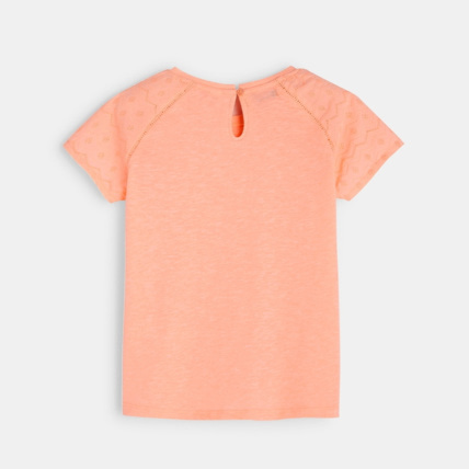 Avis T-shirt détail broderie anglaise rose fille OKAIDI 3
