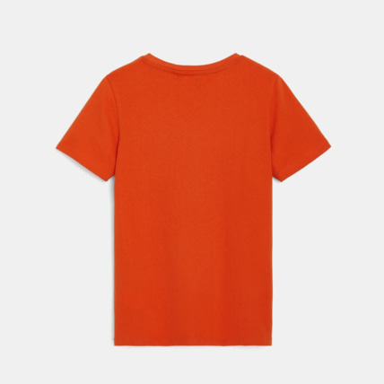 Avis T-shirt en coton biologique photo requin orange garçon OKAIDI 3
