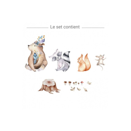 Avis Stickers animaux de la forêt 3 Mon Lit Cabane 4