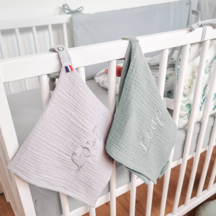 Avis Doudou lange attache tétine en gaze de coton, Melody Sevira Kids 7