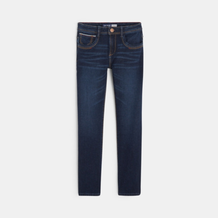 Avis Jean droit bi-stretch à effet délavé bleu garçon OKAIDI 1