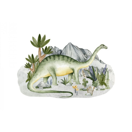 Avis Sticker brontosaure avec montagne Mon Lit Cabane 1