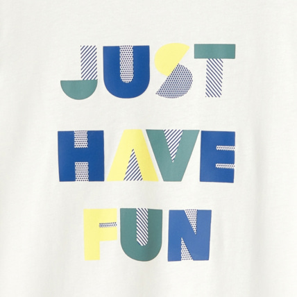 Avis T-shirt à message blanc garçon OKAIDI 3