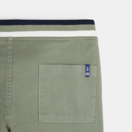 Avis Bermuda slim en toile vert garçon OKAIDI 3