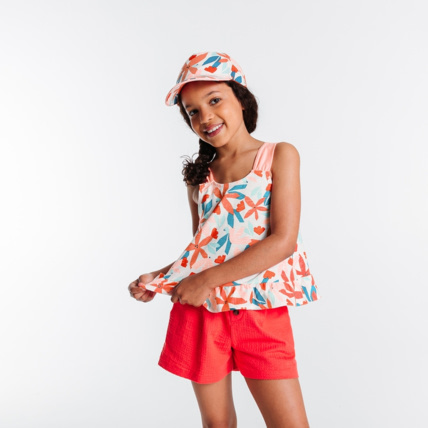 Avis Débardeur imprimé floral orange fille OKAIDI 1