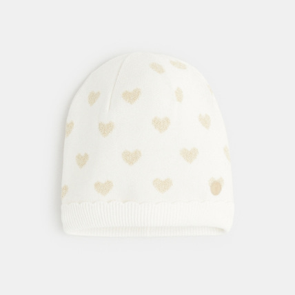Avis Bonnet petits coeurs blanc fille OKAIDI 1