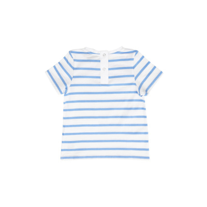 Avis Marinière manches courtes Baby - coton léger - Milk/Bleu Lobelia ARMOR-LUX 2