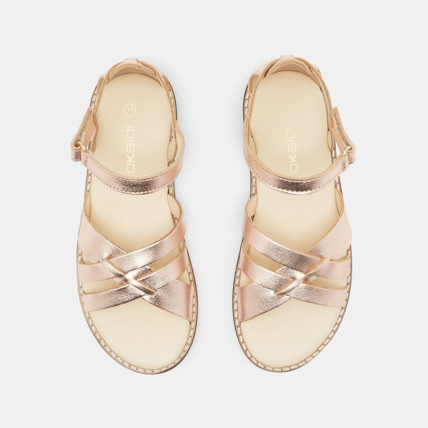 Avis Sandale multibrides irisée dorée cuir roses fille OKAIDI 2
